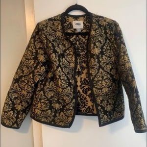 Black and gold boxy blazer